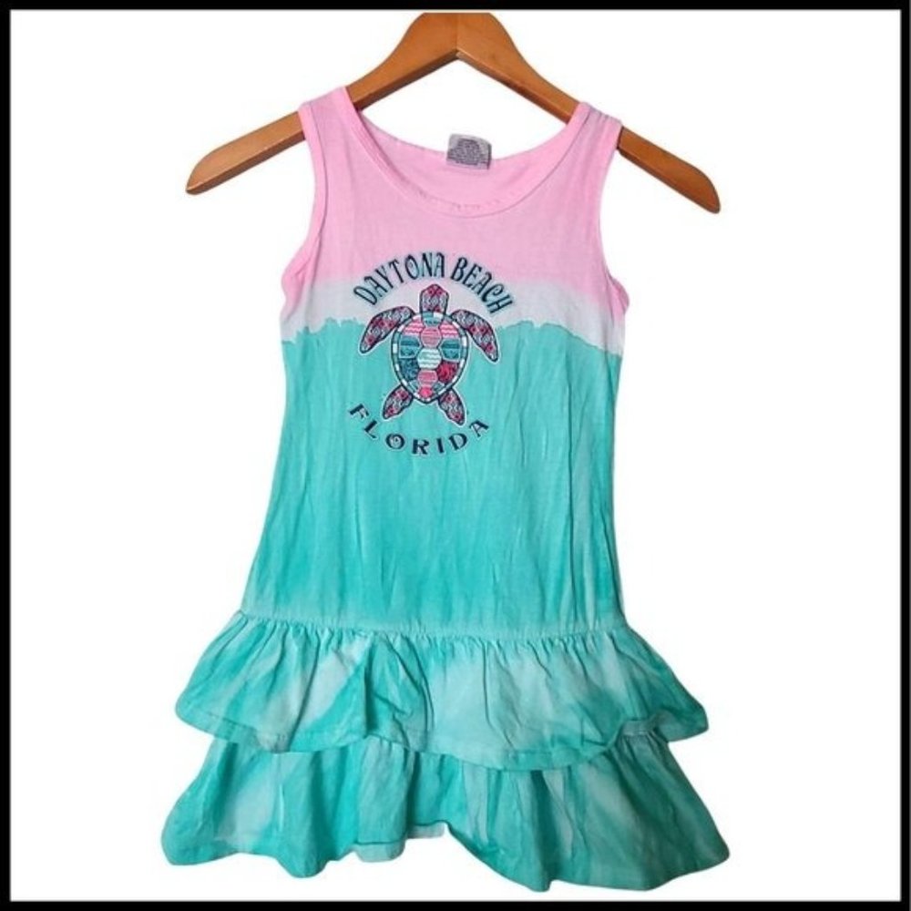 Happy Kids Tie Dye L‎ Ruffle Bottom Dress Daytona B